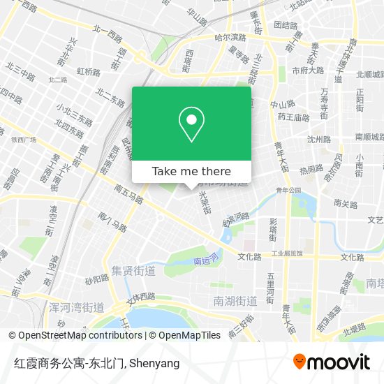 红霞商务公寓-东北门 map