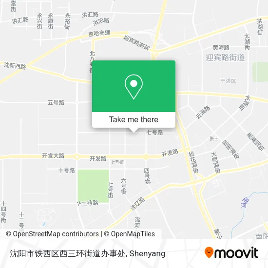 沈阳市铁西区西三环街道办事处 map