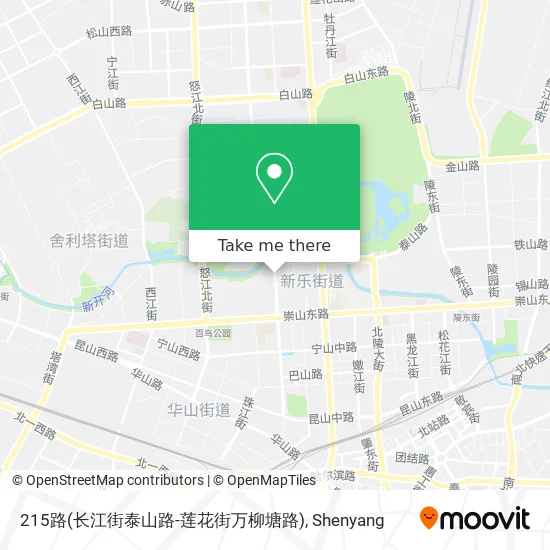 215路(长江街泰山路-莲花街万柳塘路) map