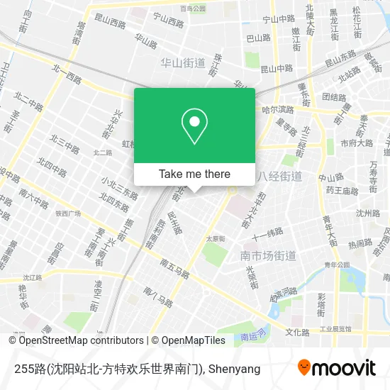 255路(沈阳站北-方特欢乐世界南门) map