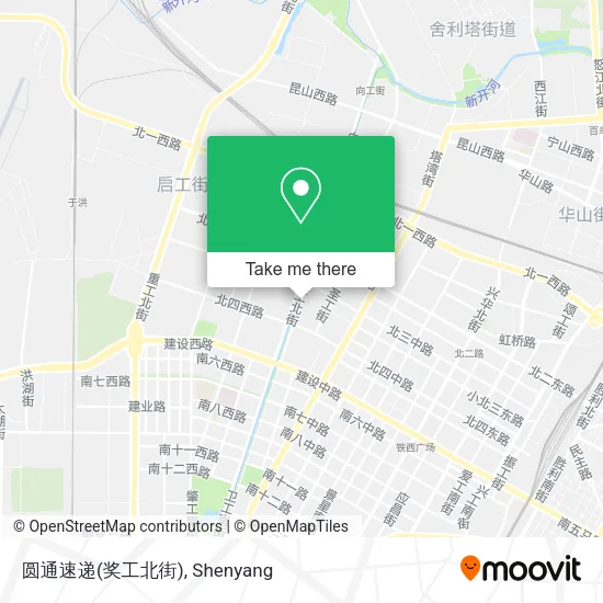 圆通速递(奖工北街) map