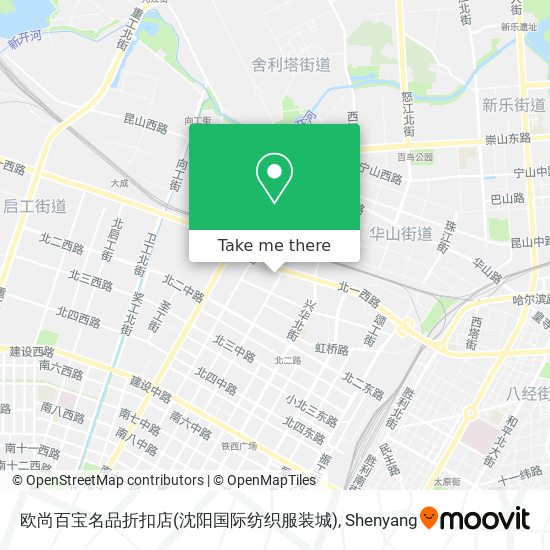 欧尚百宝名品折扣店(沈阳国际纺织服装城) map