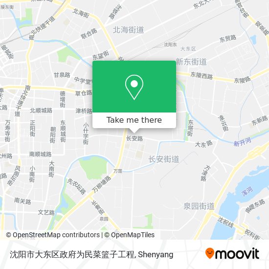 沈阳市大东区政府为民菜篮子工程 map