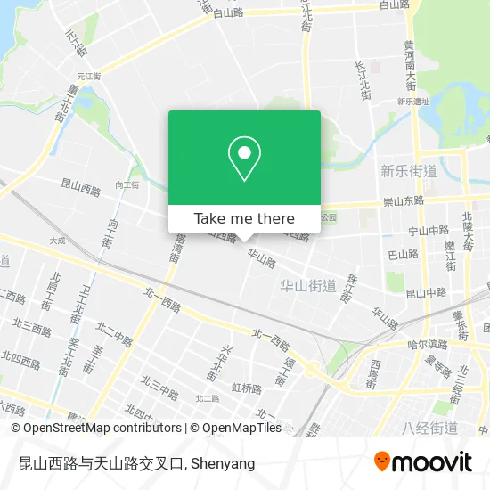 昆山西路与天山路交叉口 map