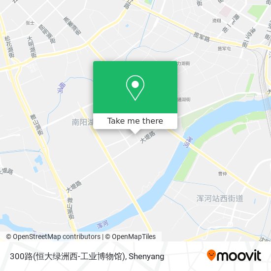 300路(恒大绿洲西-工业博物馆) map