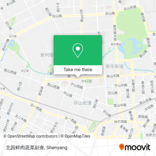 北园鲜肉蔬菜副食 map