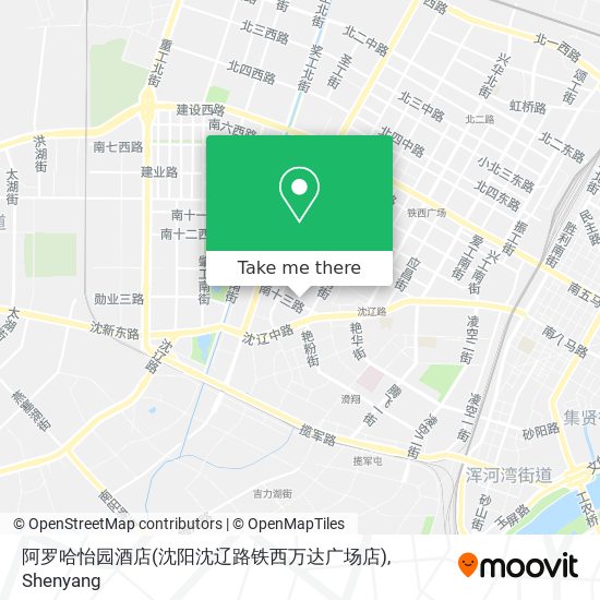 阿罗哈怡园酒店(沈阳沈辽路铁西万达广场店) map
