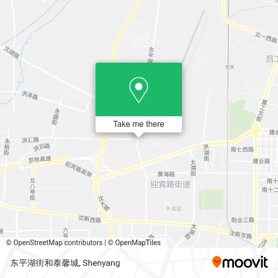 东平湖街和泰馨城 map