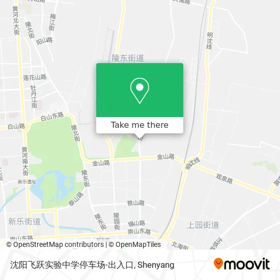 沈阳飞跃实验中学停车场-出入口 map