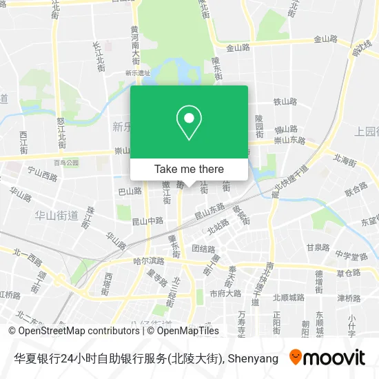 华夏银行24小时自助银行服务(北陵大街) map