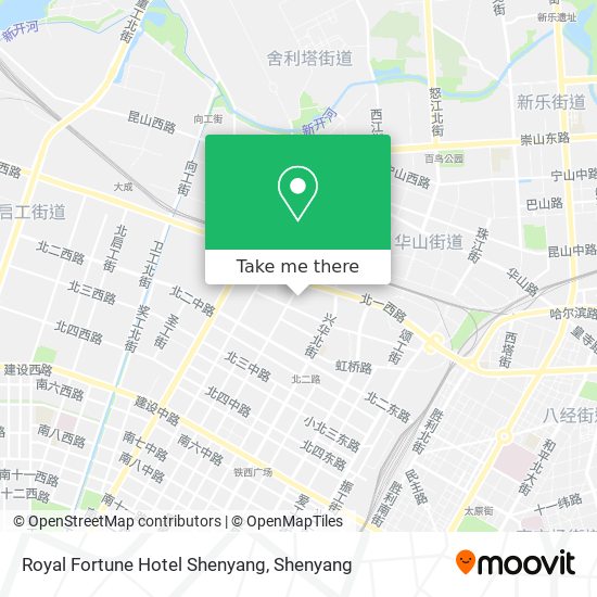 Royal Fortune Hotel Shenyang map