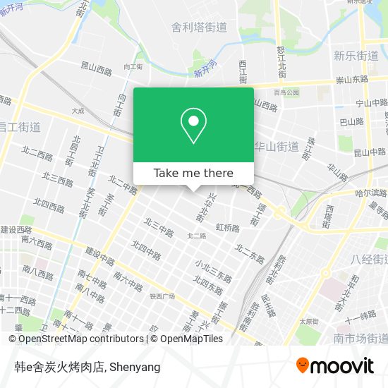 韩e舍炭火烤肉店 map