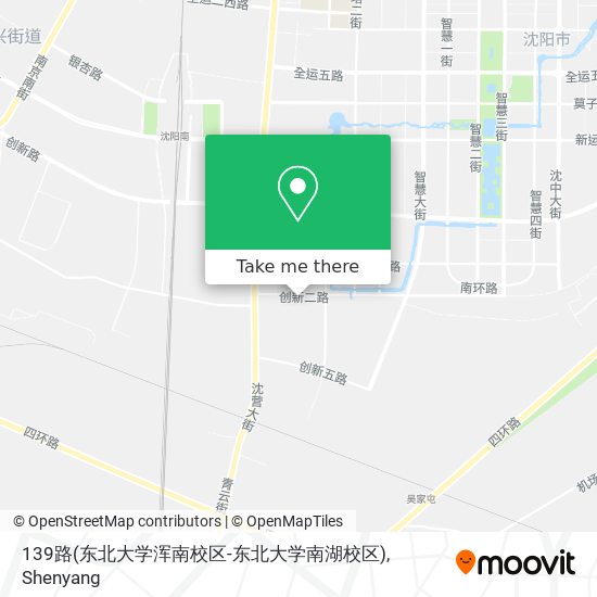 139路(东北大学浑南校区-东北大学南湖校区) map