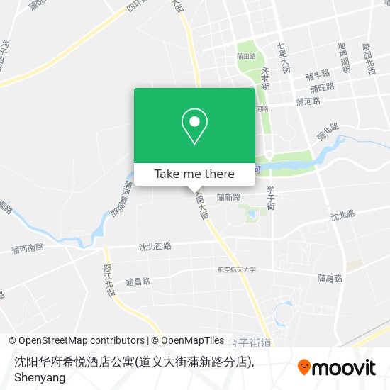 沈阳华府希悦酒店公寓(道义大街蒲新路分店) map