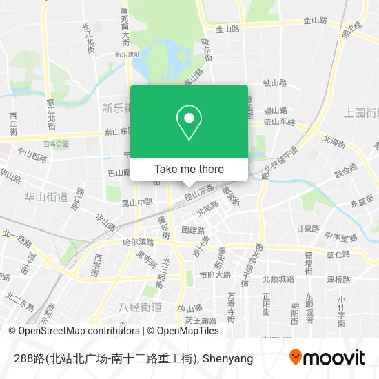 288路(北站北广场-南十二路重工街) map