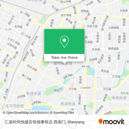汇嘉时尚快捷宾馆领事馆店-西南门 map