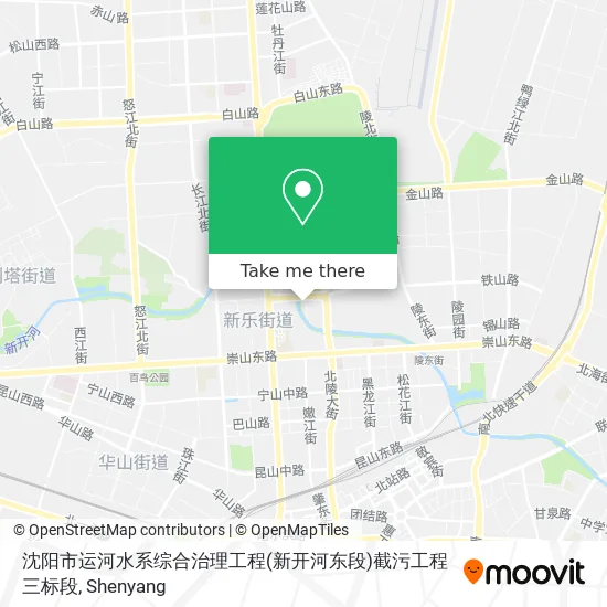 沈阳市运河水系综合治理工程(新开河东段)截污工程三标段 map