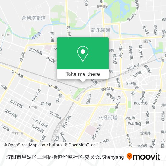 沈阳市皇姑区三洞桥街道华城社区-委员会 map
