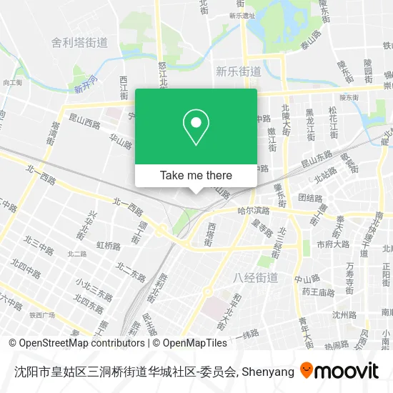 沈阳市皇姑区三洞桥街道华城社区-委员会 map