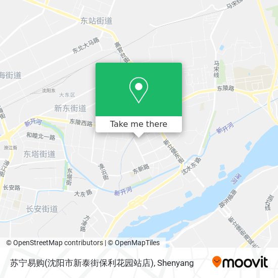 苏宁易购(沈阳市新泰街保利花园站店) map