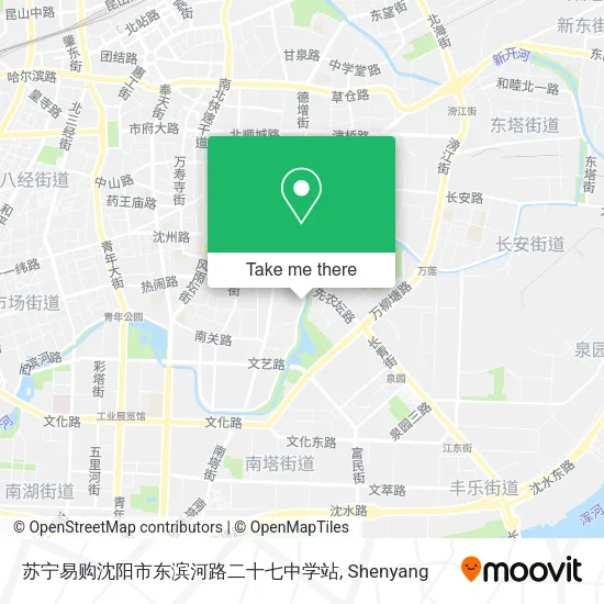 苏宁易购沈阳市东滨河路二十七中学站 map