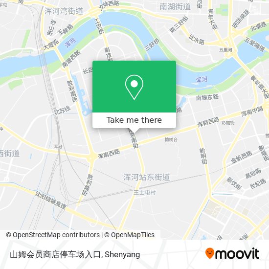 山姆会员商店停车场入口 map