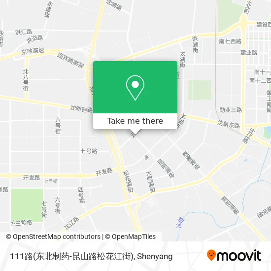 111路(东北制药-昆山路松花江街) map