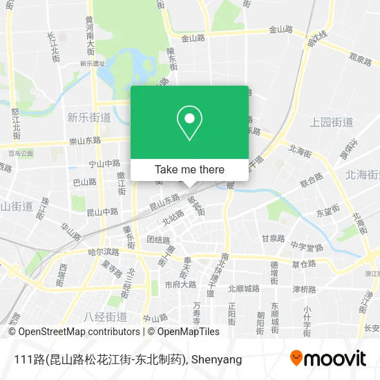 111路(昆山路松花江街-东北制药) map