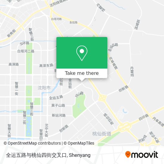 全运五路与桃仙四街交叉口 map