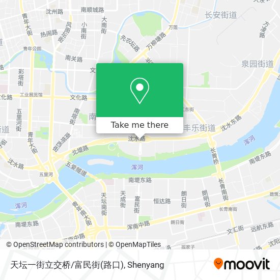 天坛一街立交桥/富民街(路口) map