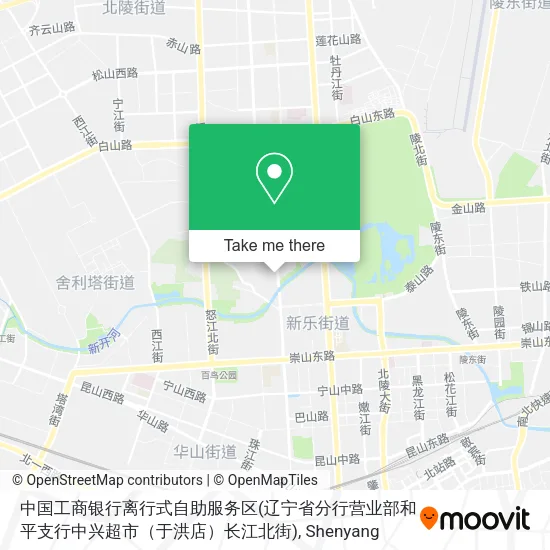 中国工商银行离行式自助服务区(辽宁省分行营业部和平支行中兴超市（于洪店）长江北街) map