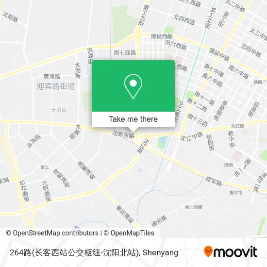 264路(长客西站公交枢纽-沈阳北站) map