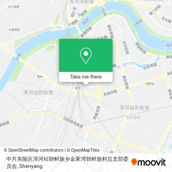 中共东陵区浑河站朝鲜族乡金家湾朝鲜族村总支部委员会 map