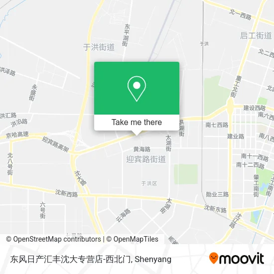 东风日产汇丰沈大专营店-西北门 map