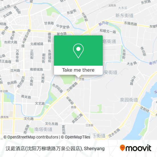 汉庭酒店(沈阳万柳塘路万泉公园店) map