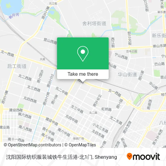 沈阳国际纺织服装城铁牛生活港-北1门 map