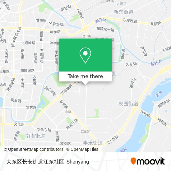 大东区长安街道江东社区 map
