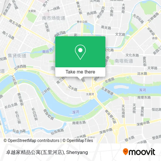 卓越家精品公寓(五里河店) map