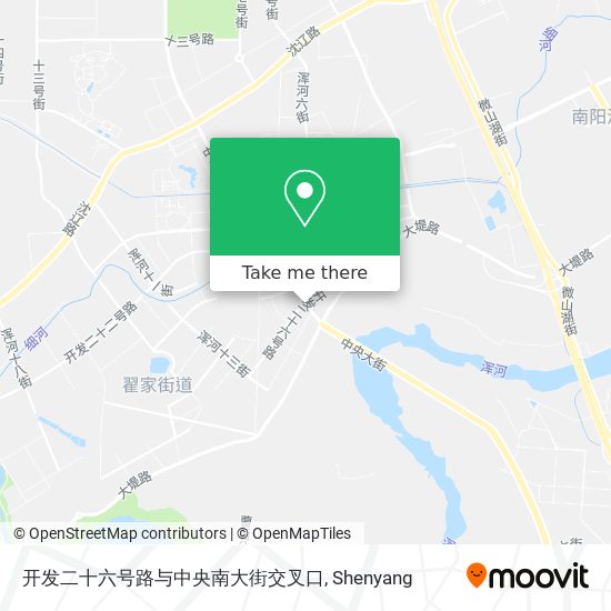 开发二十六号路与中央南大街交叉口 map