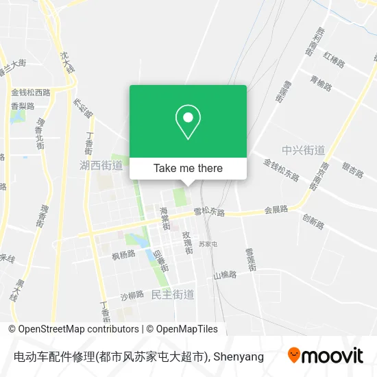电动车配件修理(都市风苏家屯大超市) map