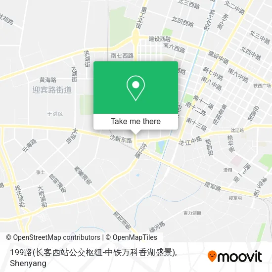 199路(长客西站公交枢纽-中铁万科香湖盛景) map