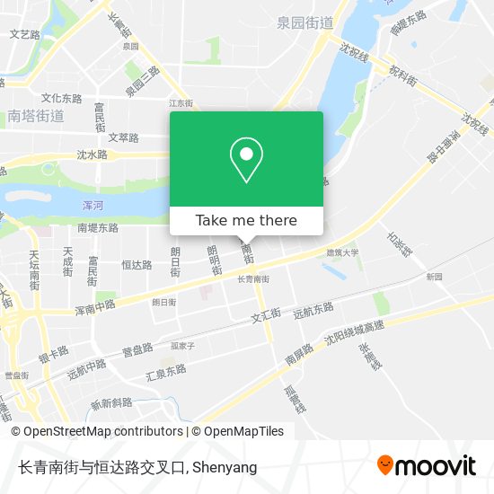 长青南街与恒达路交叉口 map