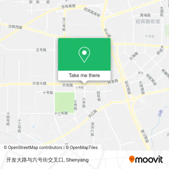 开发大路与六号街交叉口 map