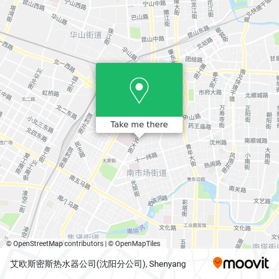 艾欧斯密斯热水器公司(沈阳分公司) map