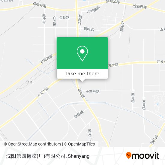 沈阳第四橡胶(厂)有限公司 map