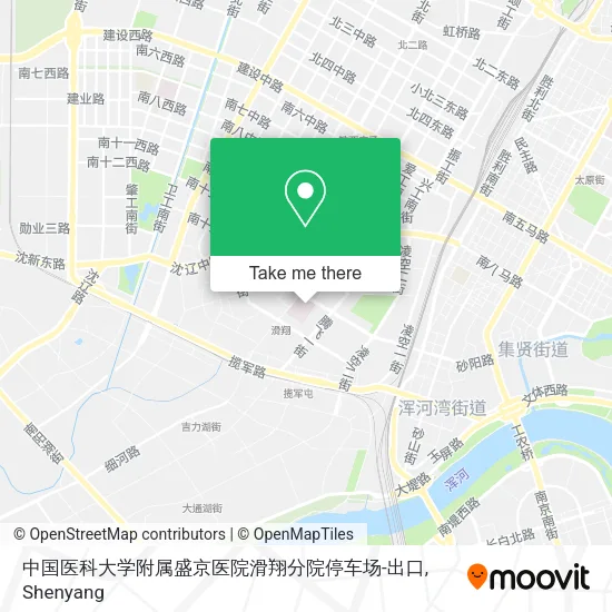 中国医科大学附属盛京医院滑翔分院停车场-出口 map