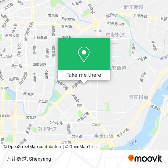 万莲街道 map
