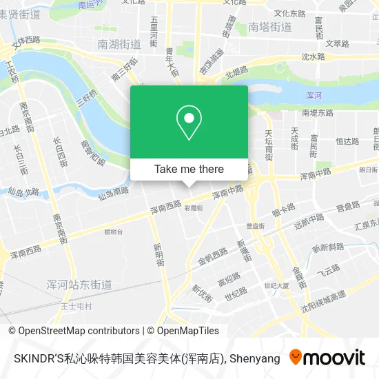 SKINDR‘S私沁哚特韩国美容美体(浑南店) map