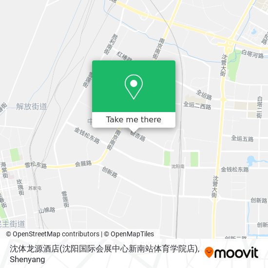 沈体龙源酒店(沈阳国际会展中心新南站体育学院店) map