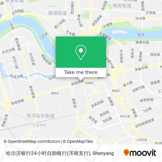 哈尔滨银行24小时自助银行(浑南支行) map